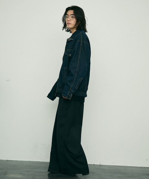 Shoowtime(ショウタイム)の「Reverse design zip-up denim jacket / リバースデザインジップアップデニムジャケット(デニムジャケット・メンズ・インディゴブルー/グレー系・MEDIUM/LARGE/X-LARGE)」の19枚目の写真