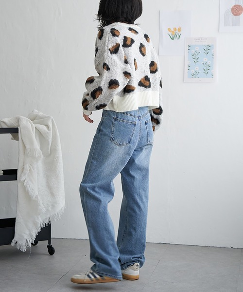 VENCEEXCHANGE(ヴァンスエクスチェンジ)の「ヒョウ柄ショートガーディガン(カーディガン/ボレロ・レディース・グリーン/オフホワイト・FREE)」の8枚目の写真