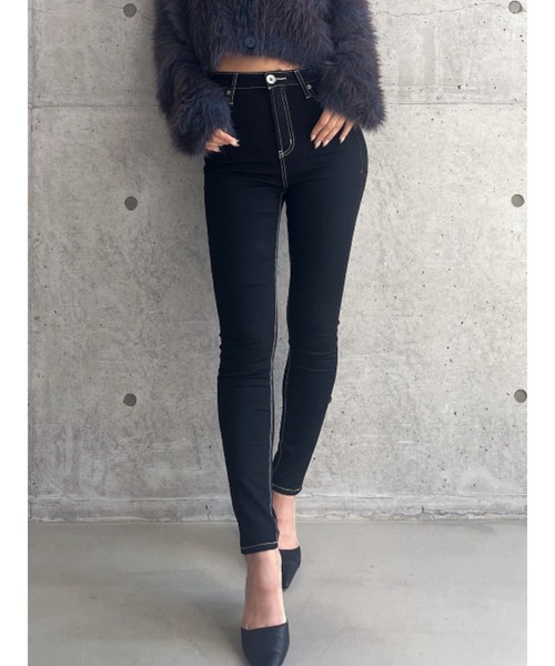 ♡♡ GYDA ハイウエストワンウォッシュスキニーパンツ ブラック Sサイズ ハイウエストワンウォッシュスキニーパンツ[品番：MKSW0062041