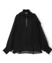 【tucci】TOMORROWLAND collectionドットブラウス TOMORROWLAND collection ブラウス シャツ コインドットプリント