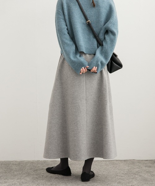 URBAN RESEARCH DOORS（アーバンリサーチドアーズ）の「カットギャザースカート（スカート・レディース・ライトグレー/チャコールグレー/ライトベージュ・MEDIUM）」の22枚目の写真