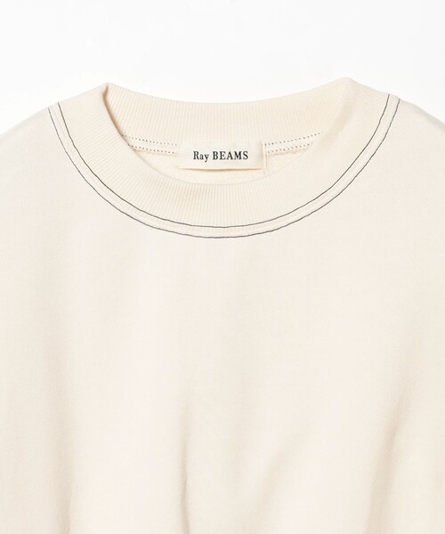 Ray BEAMS（レイビームス）の「スウェット タックスリーブ クルーネック（スウェット・レディース・オフホワイト/ブラック・ONE SIZE）」の18枚目の写真