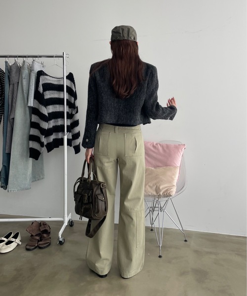 SHAGGIE（シャギー）の「ワンウォッシュルーズバギーカーゴパンツ（カーゴパンツ・レディース・カーキ/ベージュ/チャコールグレー・MEDIUM/SMALL）」の10枚目の写真