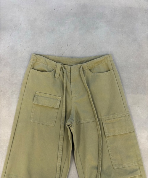 SHAGGIE（シャギー）の「ワンウォッシュルーズバギーカーゴパンツ（カーゴパンツ・レディース・カーキ/ベージュ/チャコールグレー・MEDIUM/SMALL）」の12枚目の写真