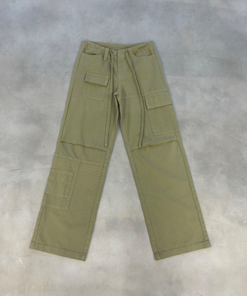 SHAGGIE（シャギー）の「ワンウォッシュルーズバギーカーゴパンツ（カーゴパンツ・レディース・カーキ/ベージュ/チャコールグレー・MEDIUM/SMALL）」の11枚目の写真