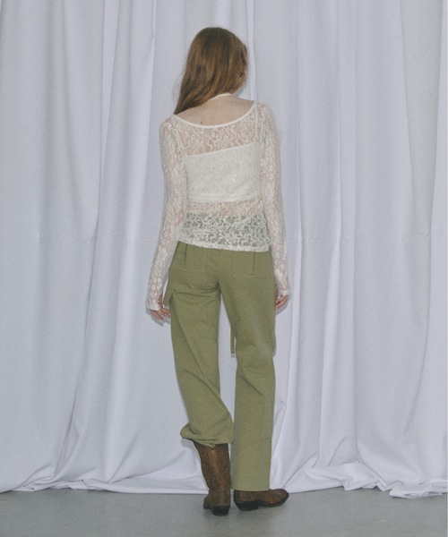 SHAGGIE（シャギー）の「ワンウォッシュルーズバギーカーゴパンツ（カーゴパンツ・レディース・カーキ/ベージュ/チャコールグレー・MEDIUM/SMALL）」の21枚目の写真