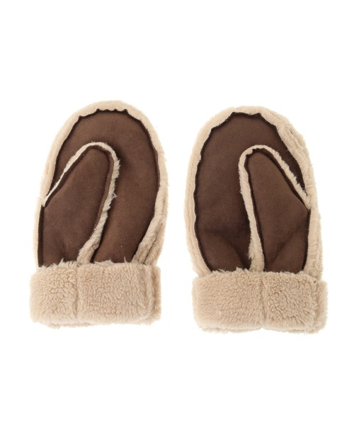 Green　Parks（グリーンパークス）の「・ムートングローブ（ネックウォーマー/スヌード・レディース・ブラウン/キャメル・FREE）」の5枚目の写真