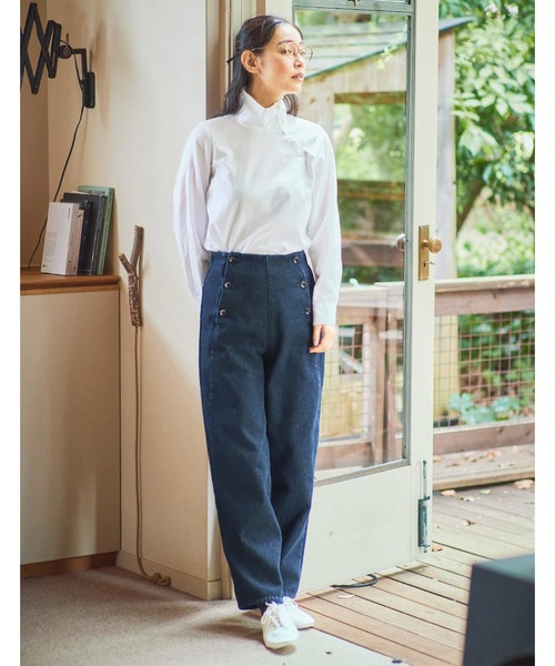 and myera（アンド マイラ）の「ａｎｄ　ｍｙｅｒａ　タートルネックなトップス（Tシャツ/カットソー・レディース・ホワイト/ブルー/ブラック・M/L/LL/S）」の15枚目の写真