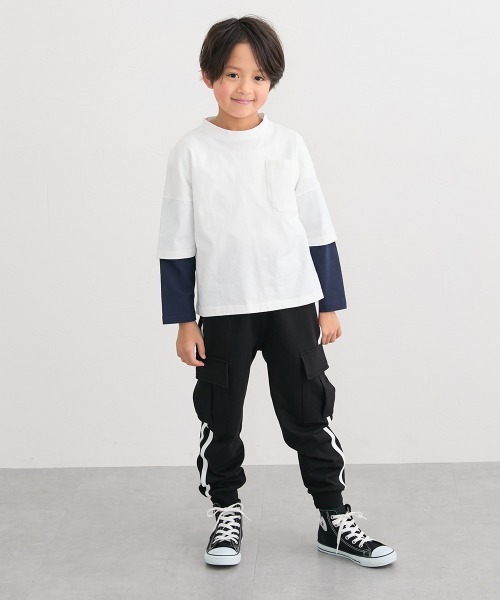 QUNTSTYLE（キュントスタイル）の「サイドラインカーゴパンツ（カーゴパンツ・キッズ・グレー系/ブラック・140/130/120/110/160/150）」の6枚目の写真