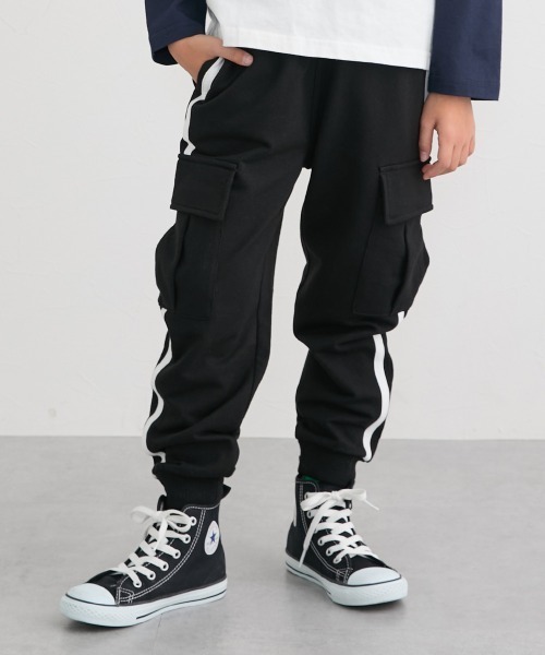 QUNTSTYLE（キュントスタイル）の「サイドラインカーゴパンツ（カーゴパンツ・キッズ・グレー系/ブラック・140/130/120/110/160/150）」の7枚目の写真