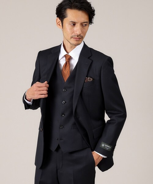 TAKEO KIKUCHI（タケオキクチ）の「【DORMEUIL AMADEUS365】ダイアゴナル柄 ベスト /3ピース対応（スーツベスト・メンズ・グレー/ブルー系その他・02/03/04）」の5枚目の写真