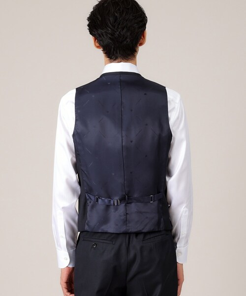TAKEO KIKUCHI（タケオキクチ）の「【DORMEUIL AMADEUS365】ダイアゴナル柄 ベスト /3ピース対応（スーツベスト・メンズ・グレー/ブルー系その他・02/03/04）」の14枚目の写真