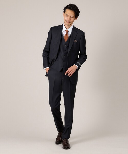 TAKEO KIKUCHI（タケオキクチ）の「【DORMEUIL AMADEUS365】ダイアゴナル柄 ベスト /3ピース対応（スーツベスト・メンズ・グレー/ブルー系その他・02/03/04）」の21枚目の写真