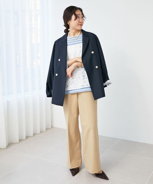 le.coeur blanc（ルクールブラン）の「ツイルストレッチマリンパンツ（その他パンツ・レディース・ブルー/グレイッシュベージュ/ネイビー/ベージュ・38/36）」の8枚目の写真