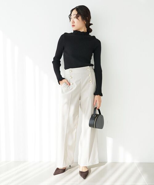 le.coeur blanc（ルクールブラン）の「ツイルストレッチマリンパンツ（その他パンツ・レディース・ブルー/グレイッシュベージュ/ネイビー/ベージュ・38/36）」の13枚目の写真