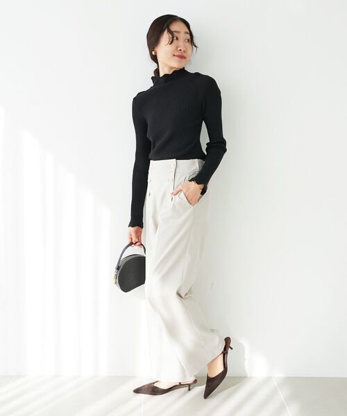 le.coeur blanc（ルクールブラン）の「ツイルストレッチマリンパンツ（その他パンツ・レディース・ブルー/グレイッシュベージュ/ネイビー/ベージュ・38/36）」の14枚目の写真