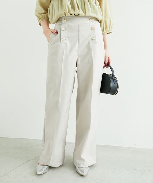 le.coeur blanc（ルクールブラン）の「ツイルストレッチマリンパンツ（その他パンツ・レディース・ブルー/グレイッシュベージュ/ネイビー/ベージュ・38/36）」の16枚目の写真