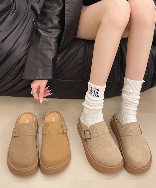 SHEPP(シープ)の「厚底ベルトクロッグシューズ(その他シューズ・レディース・ブラウン/ベージュ・L/M/S)」の7枚目の写真