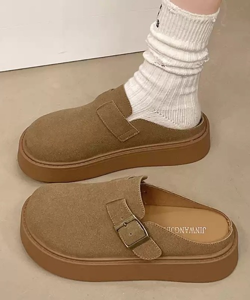 SHEPP(シープ)の「厚底ベルトクロッグシューズ(その他シューズ・レディース・ブラウン/ベージュ・L/M/S)」の6枚目の写真