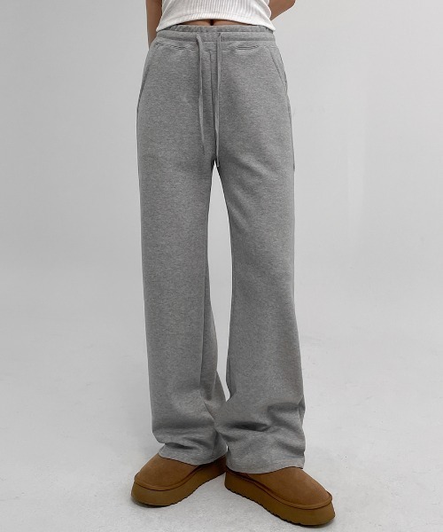 BLACKUP（ブラックアップ）の「[MADE] ビエントワイドバンディングパンツ（スウェットパンツ・レディース・グレー/オートミール/ブラック・L-Long/L-Short/M-Long/M-Short/S-Long/S-Short）」の2枚目の写真