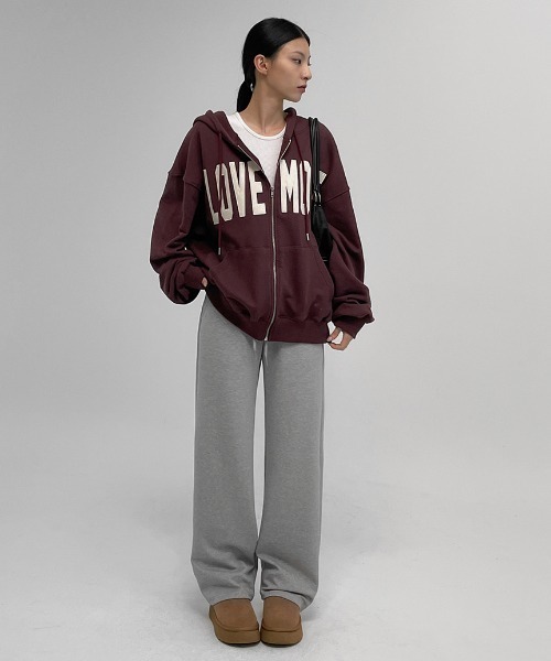 BLACKUP（ブラックアップ）の「[MADE] ビエントワイドバンディングパンツ（スウェットパンツ・レディース・グレー/オートミール/ブラック・L-Long/L-Short/M-Long/M-Short/S-Long/S-Short）」の5枚目の写真