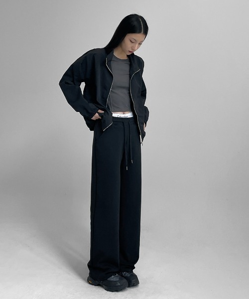 BLACKUP（ブラックアップ）の「[MADE] ビエントワイドバンディングパンツ（スウェットパンツ・レディース・グレー/オートミール/ブラック・L-Long/L-Short/M-Long/M-Short/S-Long/S-Short）」の13枚目の写真