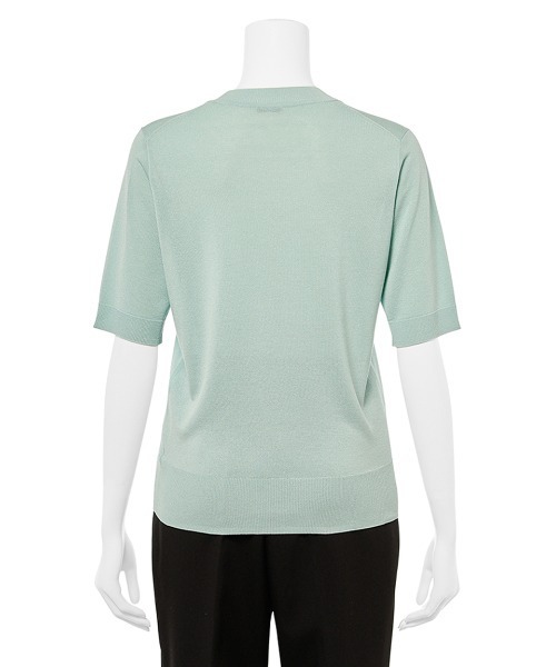 Mila Owen(ミラオーウェン)の「SET UPラメニットハーフスリーブプルオーバー(ニット/セーター・レディース・ライトブルー/イエロー/グレー/ベージュ・1/0)」の8枚目の写真