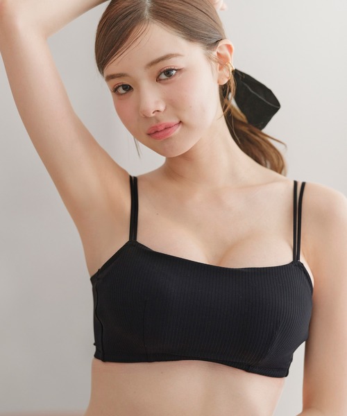 カジュアルリブ】ふわましゅノンワイヤーブラ&ショーツ（キャミソール