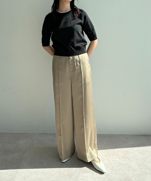 セール】サテンワイドストレートパンツ（その他パンツ