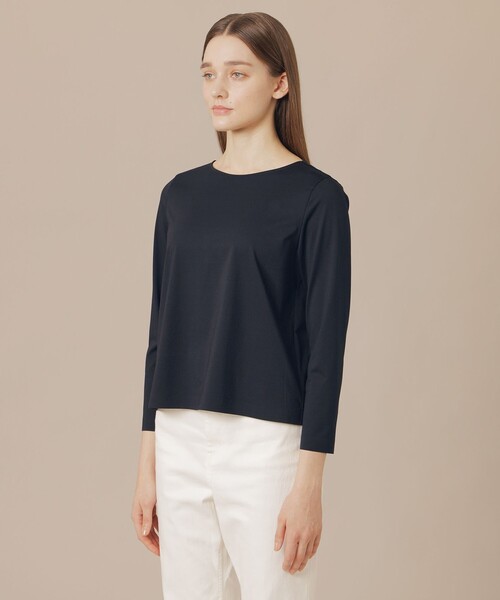MACKINTOSH LONDON(マッキントッシュ ロンドン)の「プレーティング天竺プルオーバー(Tシャツ/カットソー・レディース・ネイビー/オフホワイト・40/38)」の6枚目の写真