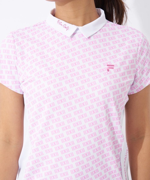 FILA GOLF(フィラゴルフ )の「バーチカルメッシュ半袖モックネックシャツ(シャツ/ブラウス・レディース・ブラック/ピンク/ベージュ・MEDIUM/LARGE)」の14枚目の写真