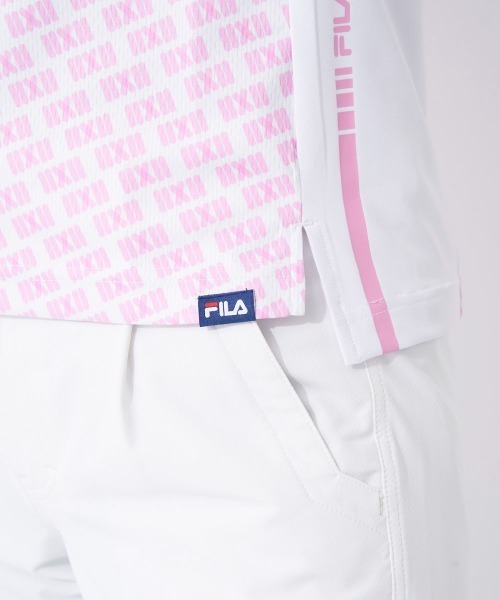 FILA GOLF(フィラゴルフ )の「バーチカルメッシュ半袖モックネックシャツ(シャツ/ブラウス・レディース・ブラック/ピンク/ベージュ・MEDIUM/LARGE)」の16枚目の写真