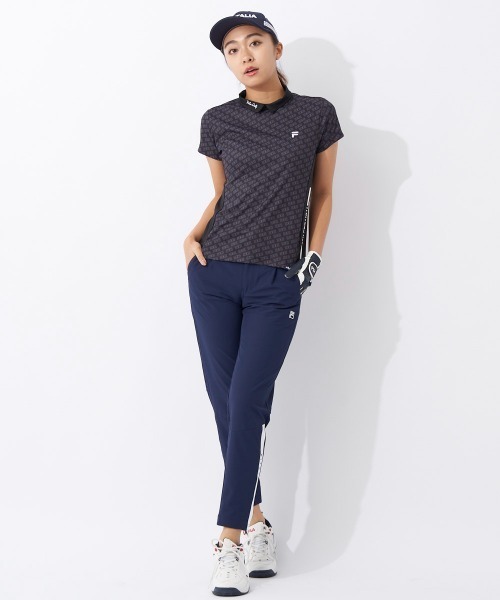 FILA GOLF(フィラゴルフ )の「バーチカルメッシュ半袖モックネックシャツ(シャツ/ブラウス・レディース・ブラック/ピンク/ベージュ・MEDIUM/LARGE)」の18枚目の写真