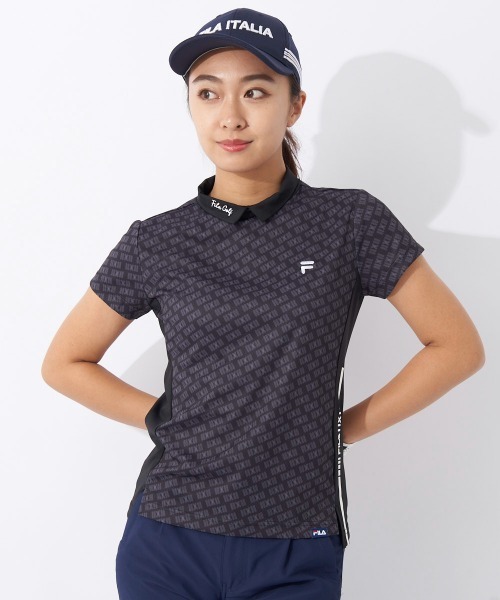 FILA GOLF(フィラゴルフ )の「バーチカルメッシュ半袖モックネックシャツ(シャツ/ブラウス・レディース・ブラック/ピンク/ベージュ・MEDIUM/LARGE)」の17枚目の写真
