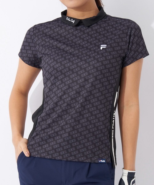 FILA GOLF(フィラゴルフ )の「バーチカルメッシュ半袖モックネックシャツ(シャツ/ブラウス・レディース・ブラック/ピンク/ベージュ・MEDIUM/LARGE)」の22枚目の写真
