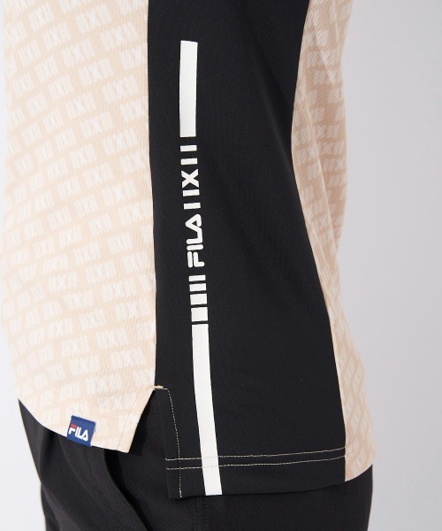 FILA GOLF(フィラゴルフ )の「バーチカルメッシュ半袖モックネックシャツ(シャツ/ブラウス・レディース・ブラック/ピンク/ベージュ・MEDIUM/LARGE)」の5枚目の写真