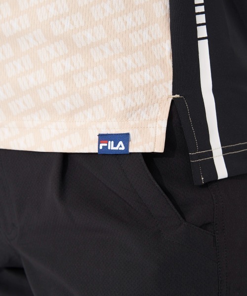 FILA GOLF(フィラゴルフ )の「バーチカルメッシュ半袖モックネックシャツ(シャツ/ブラウス・レディース・ブラック/ピンク/ベージュ・MEDIUM/LARGE)」の6枚目の写真