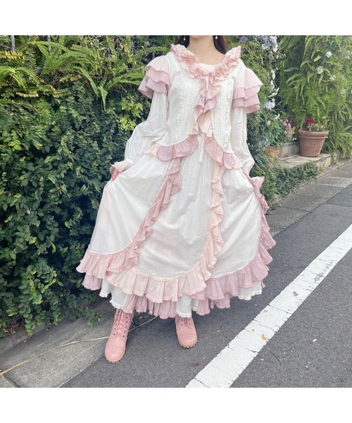 PINK HOUSE（ピンクハウス）の「スイートピー花びらフリルスカート