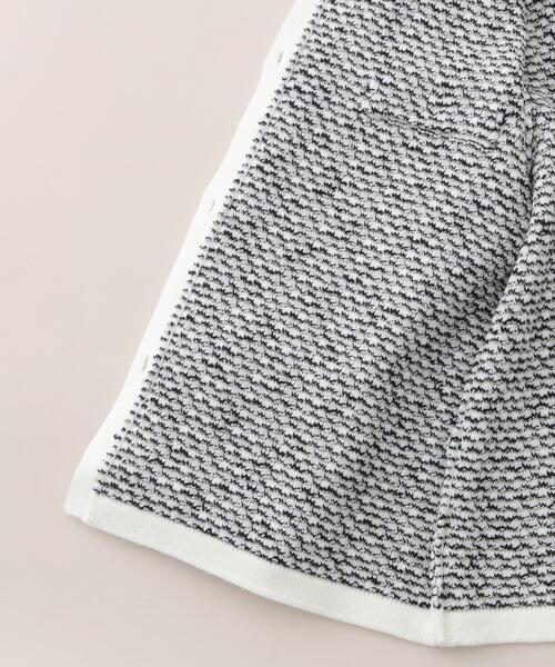 ITS'DEMO（イッツデモ）の「【通勤／手洗い可】ラメツイードニットジャケット（ノーカラージャケット・レディース・オフホワイト/ホワイト系6/ネイビー・00）」の6枚目の写真