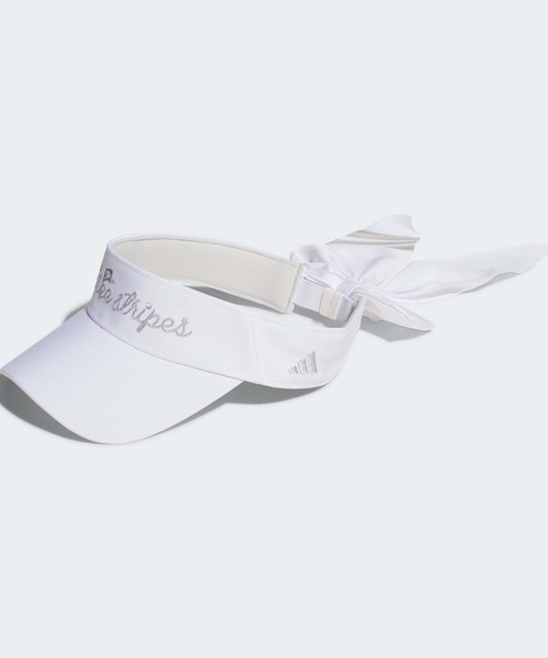 adidas（アディダス）の「リボンバイザー【adidas Golf/アディダスゴルフ】（サンバイザー・レディース・ホワイト/ブラック/ベージュ系その他・MEDIUM）」の2枚目の写真