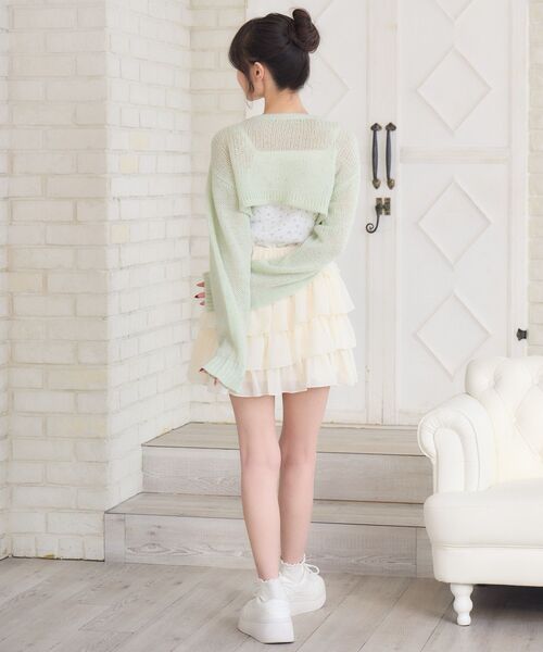 ems excite(エムズエキサイト)の「【新色追加】シフォンティアードミニSK(スカート・レディース・ブラック/ナチュラル/オフホワイト/ホワイト系その他・FREE)」の20枚目の写真