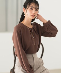 CELEN（セレン）の「【洗える/防シワ加工/UV加工/花粉防止】ゆったりギャザーブラウス 長袖（シャツ/ブラウス）」