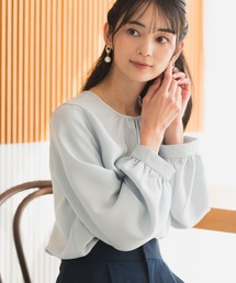 CELEN（セレン）の「【洗える/防シワ加工/UV加工/花粉防止】ゆったりギャザーブラウス 長袖（シャツ/ブラウス）」