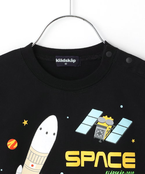 kladskap(クレードスコープ)の「袖切替長袖Tシャツ【JAXA LABEL】(Tシャツ/カットソー・キッズ・ブラック/オフホワイト・130cm/120cm/100cm/90cm/110cm)」の4枚目の写真