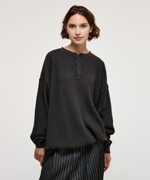 WETTEMPT(EBevg)HENRY NECK PIGMENT WAFFLE LONG TEE / w[lbNsOgbtT(TVc/Jbg\[)