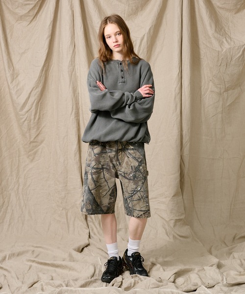 WETTEMPT（ウィテンプト）の「HENRY NECK PIGMENT WAFFLE LONG TEE