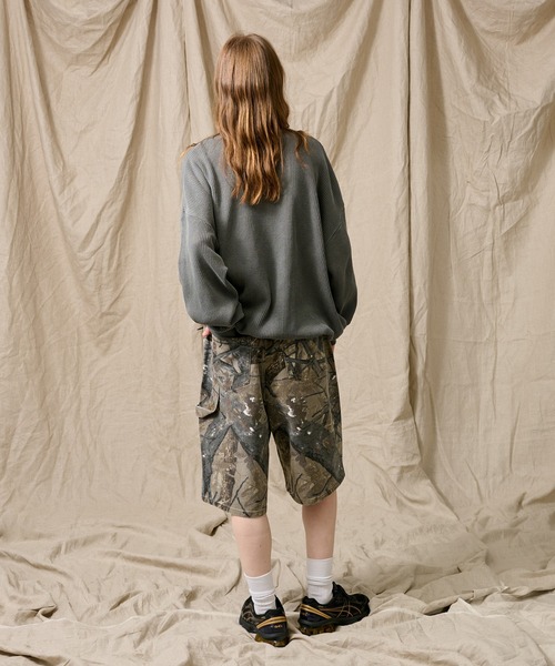 WETTEMPT（ウィテンプト）の「HENRY NECK PIGMENT WAFFLE LONG TEE / ヘンリーネックピグメントワッフルロンT（Tシャツ/カットソー・メンズ・グレー/カーキ/チャコール/ベージュ/ネイビー/ブラック・MEDIUM/SMALL/LARGE）」の21枚目の写真