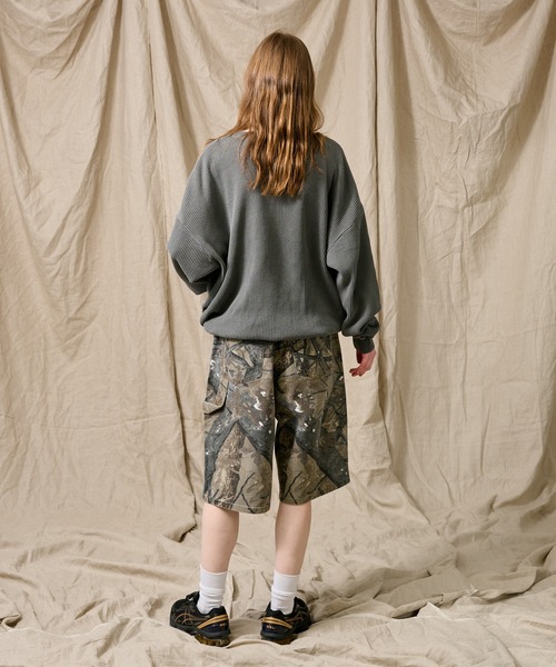 WETTEMPT（ウィテンプト）の「HENRY NECK PIGMENT WAFFLE LONG TEE / ヘンリーネックピグメントワッフルロンT（Tシャツ/カットソー・メンズ・グレー/カーキ/チャコール/ベージュ/ネイビー/ブラック・MEDIUM/SMALL/LARGE）」の22枚目の写真