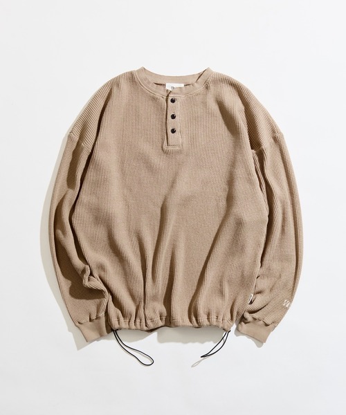 【ベージュ】ワッフル long T＆Henly Long Tシャツ niko and… tシャツ ワッフルヘンリーロンT メンズ : ZOZOTOWN