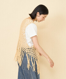 FREAK'S STORE | フリンジ 柄編みベスト(ベスト)